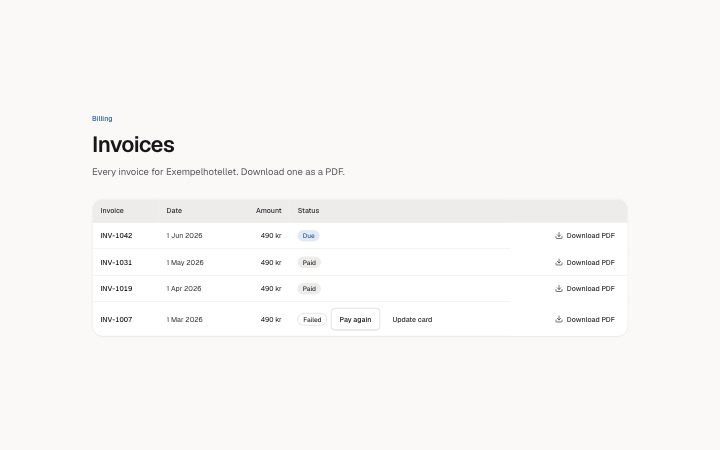 Invoice list