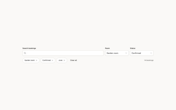 Filter bar