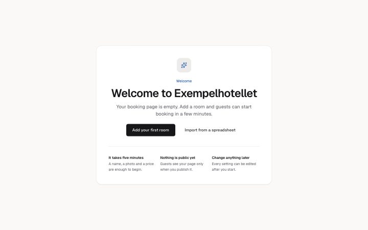 App, welcome screen