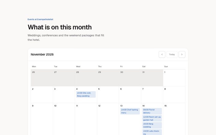 Month calendar