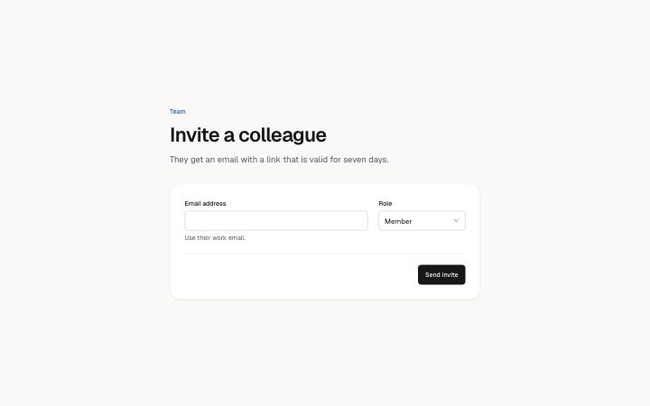 Invite form