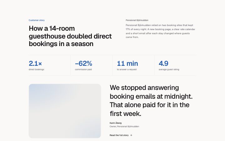 Case study, metrics