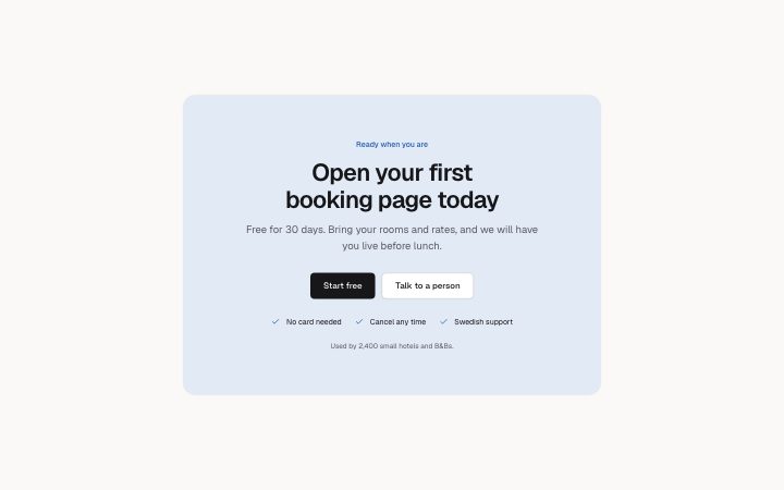 Call to action, card