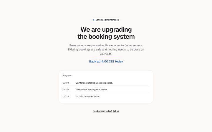 Error, maintenance
