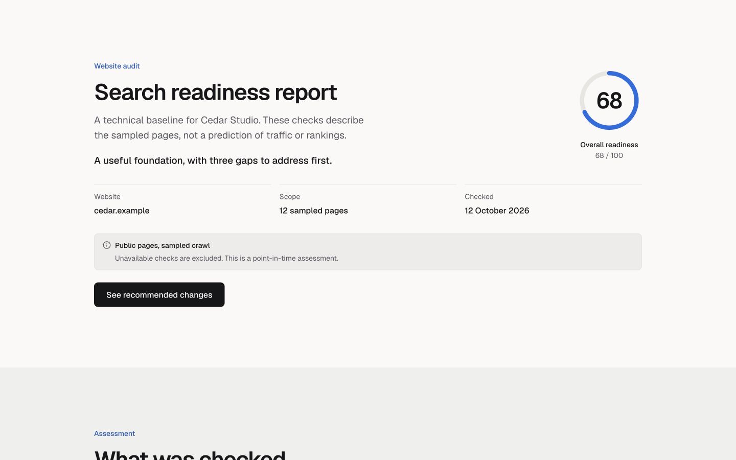 Website audit report template