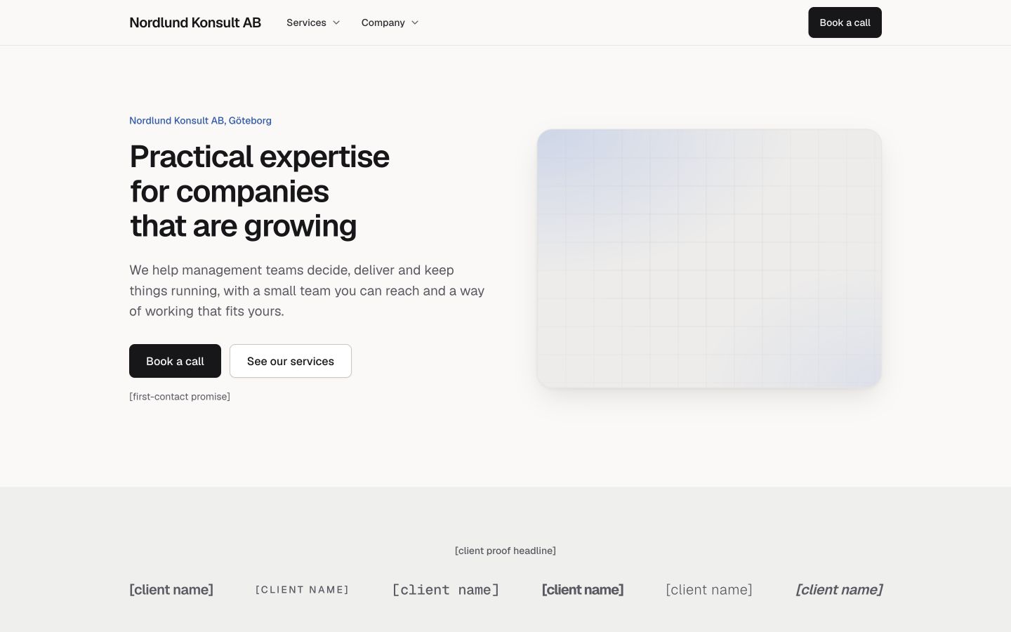 B2B services firm template