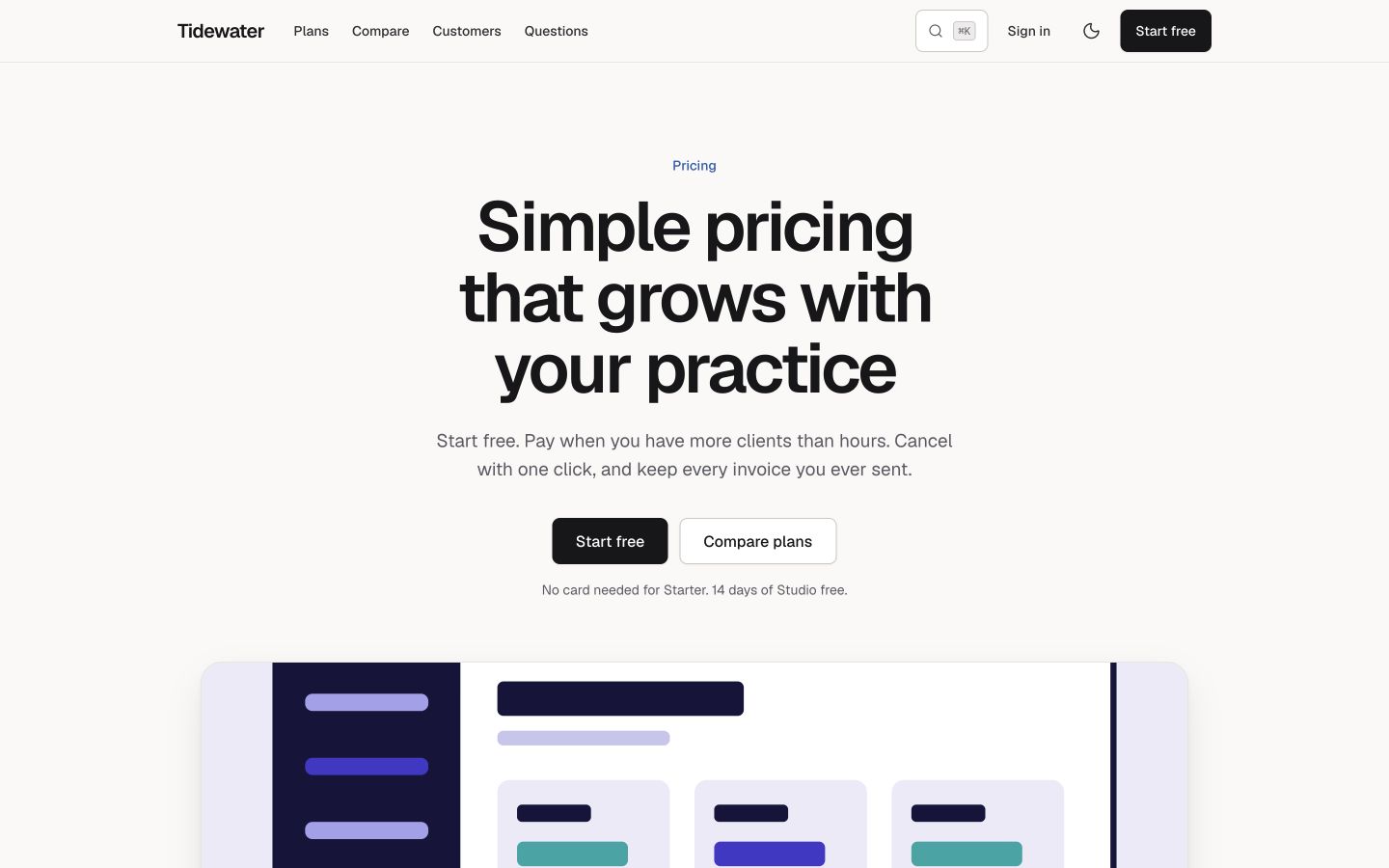 SaaS pricing template
